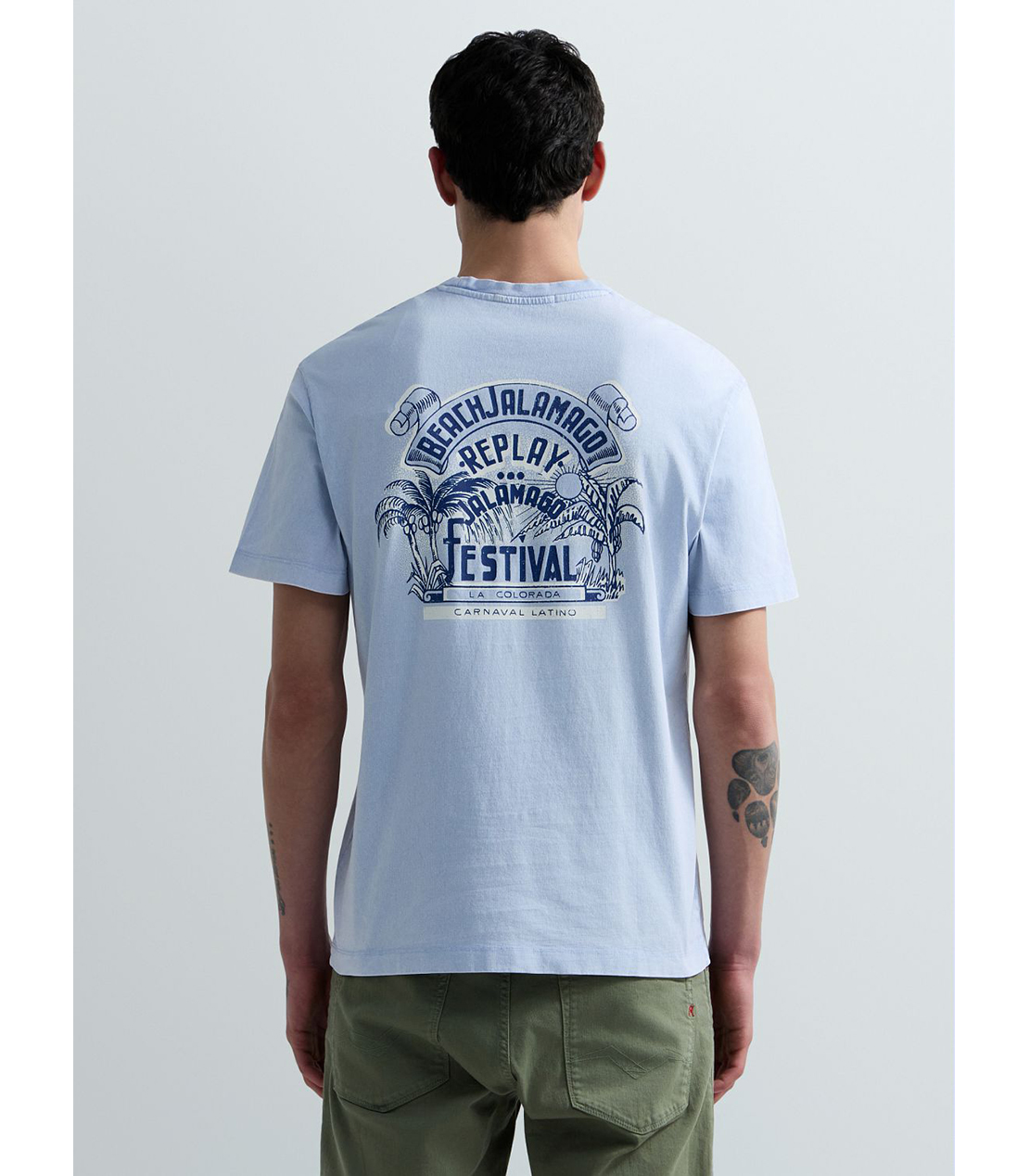 オープンエンドジャージービーチフェスTシャツ 詳細画像 スカイブルー 3